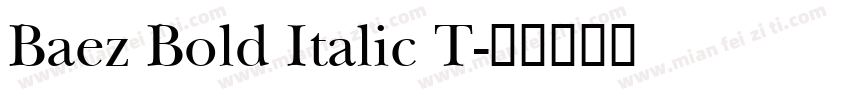 Baez Bold Italic T字体转换